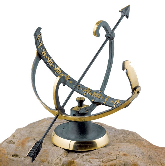 Tuinbeeld zonnewijzer - brons