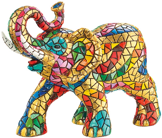Mozaïekfiguur - Olifant (17 cm)