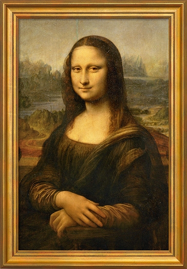 Leonardo da Vinci schilderij -  Mona Lisa (73 x 51 cm)