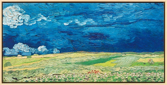 Van Gogh schilderij - Korenveld onder onweerslucht 53 x 103,5 cm