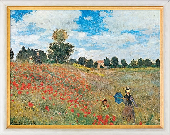 Claude Monet schilderij - Veld met klaprozen bij Argenteui (60 x 75 cm)