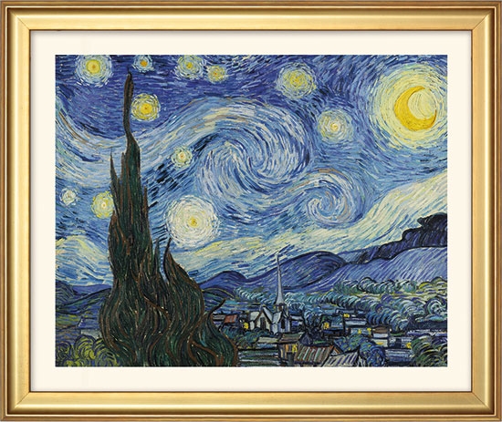 Vincent van Gogh schilderij - De sterrennacht (37 x 44 cm)