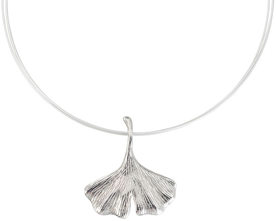 Petra Waszak ketting: Ginkgo (zilver)