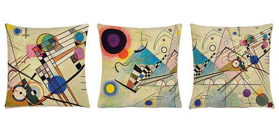 Wassily Kandinsky set van 3 kussenhoezen - Compositie VIII A-C