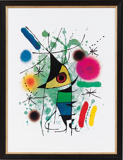 Schilderij Joan Miró - De zingende vis 86 x 66