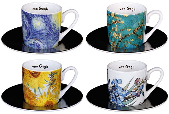 Vincent van Gogh espressokopjes - 4 stuks