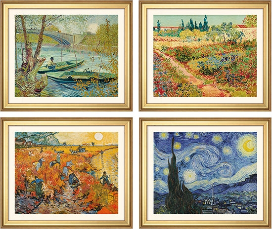 Vincent van Gogh schilderijen - vierluik