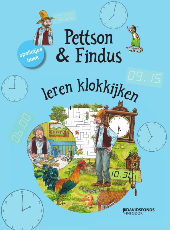 Pettson en Findus leren klokkijken