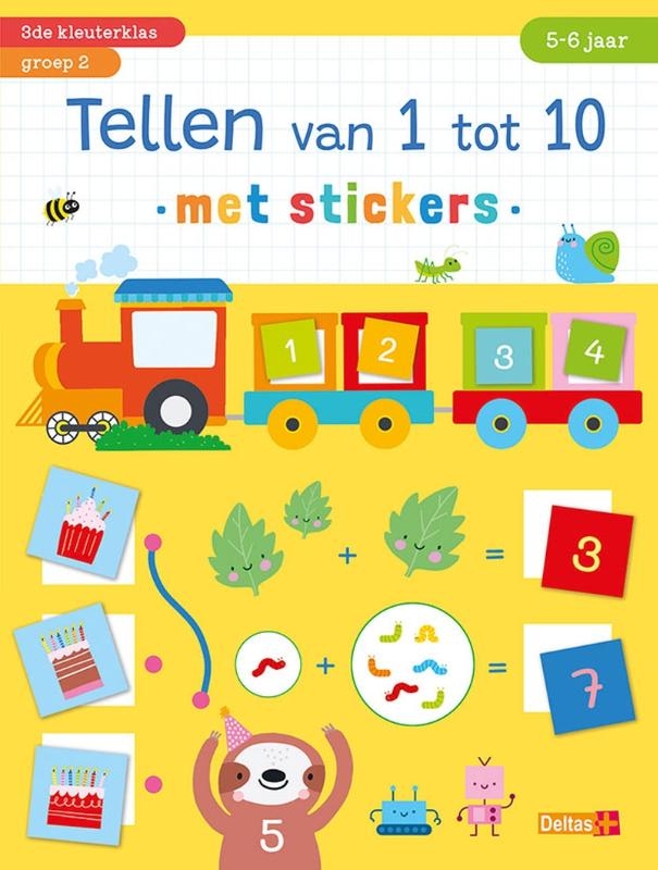 Tellen van 1 tot 10 met stickers 5-6 jaar