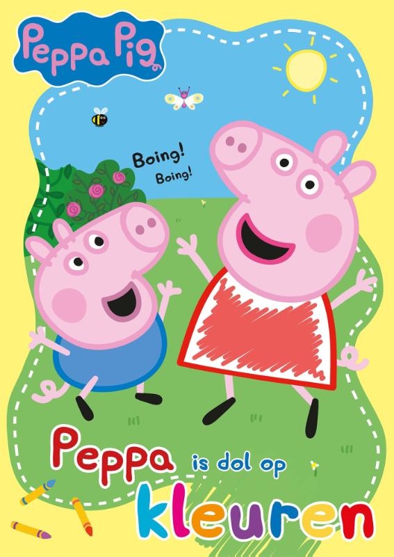Peppa is dol op kleuren
