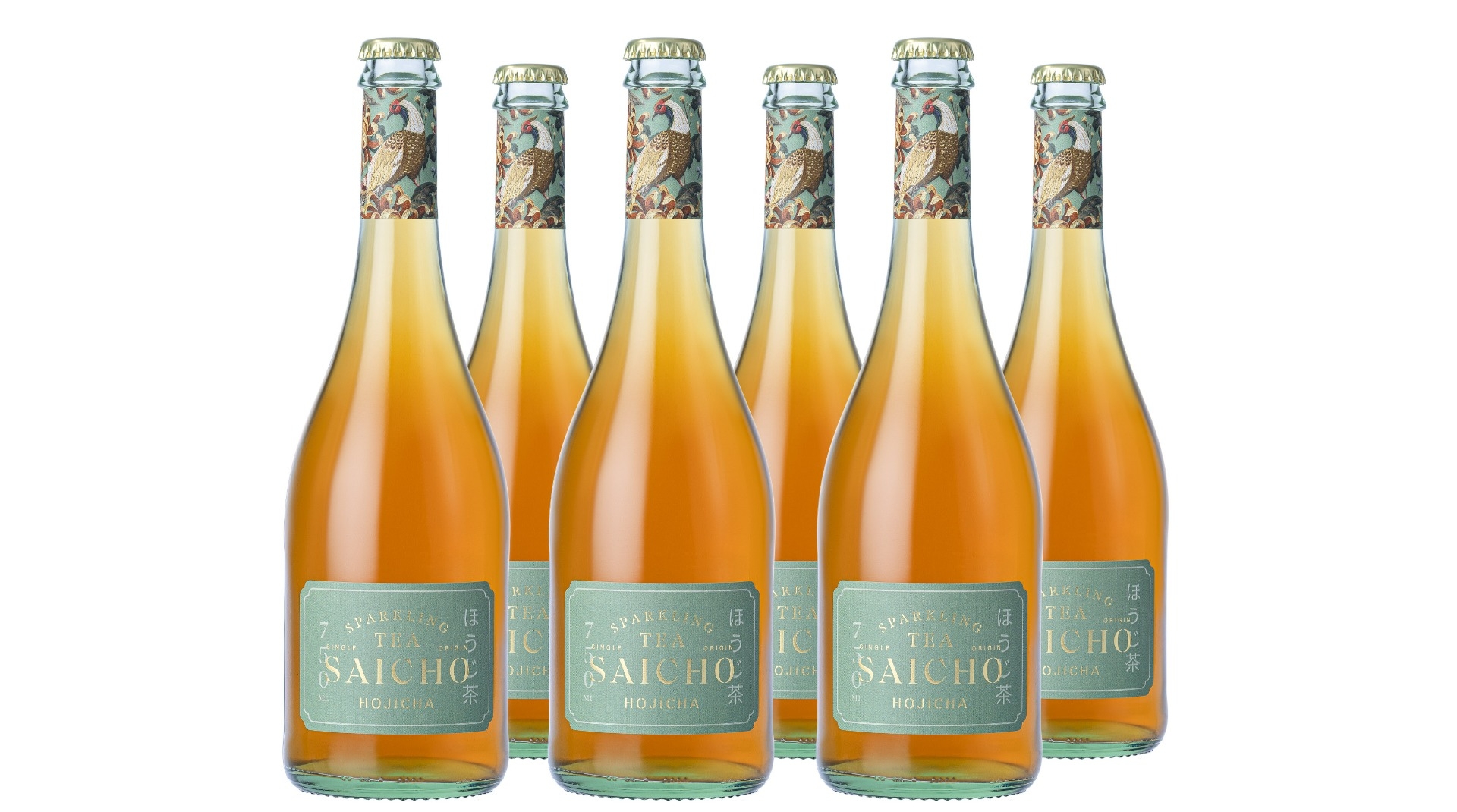 High-end sparkling tea Saicho Hojicha (6 flessen)